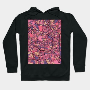 Milan Map Pattern in Purple & Pink Hoodie